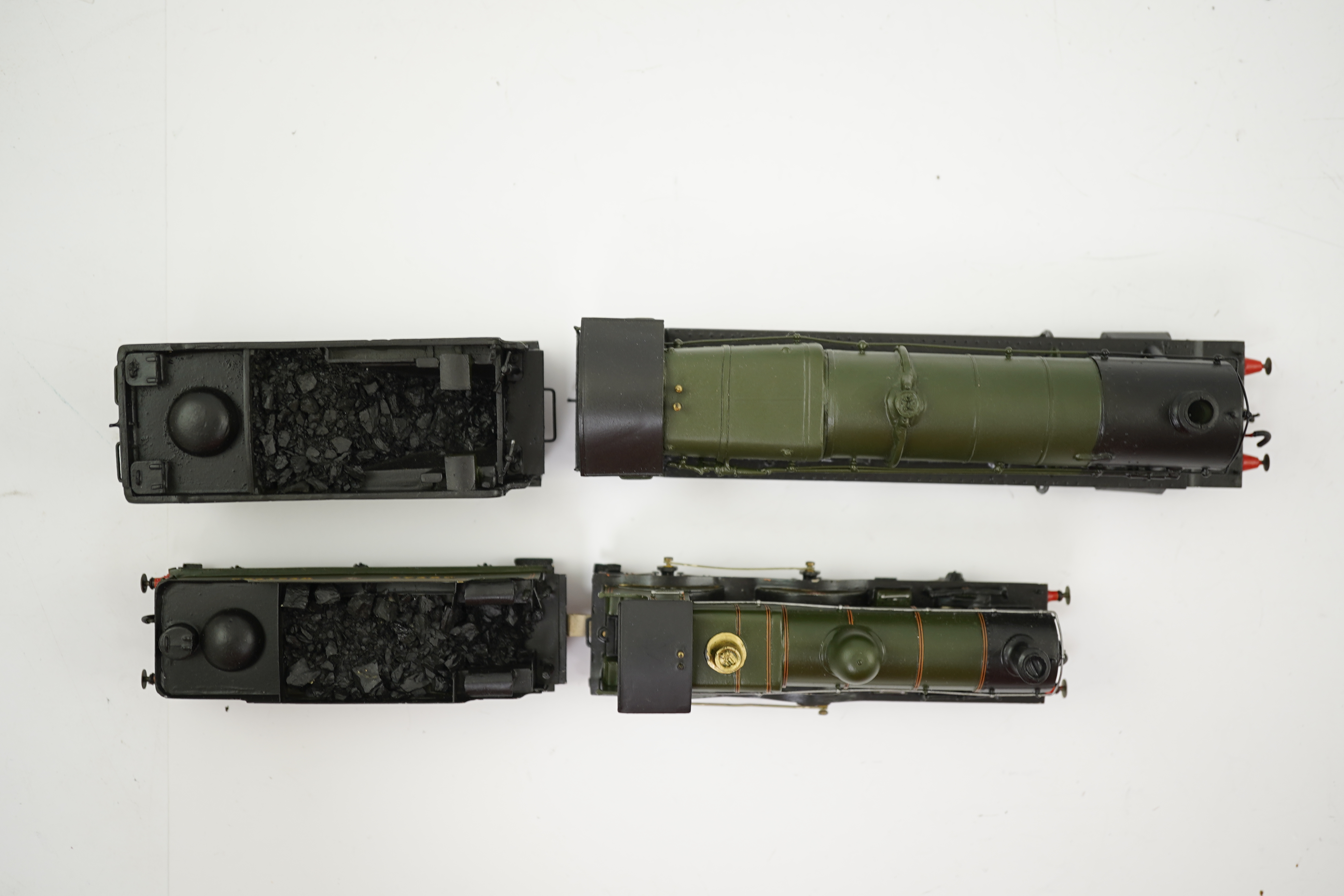 Two 00 gauge brass and white metal kit built GWR tender locomotives; a 4700 class 2-8-0, 4700, together with a Dean Barnum class 2-4-0, 3223, constructed, painted and lined to a high standard, both motored for two rail o